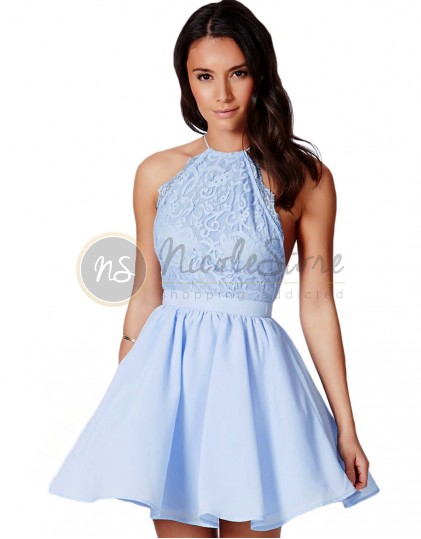 Rochie Albastra cu Spatele Gol LC21573A2